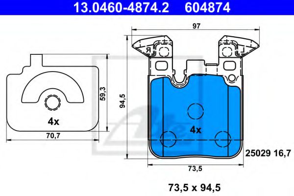 set placute frana,frana disc