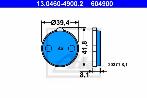 set placute frana,frana disc