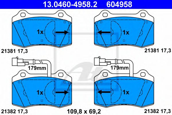 set placute frana,frana disc