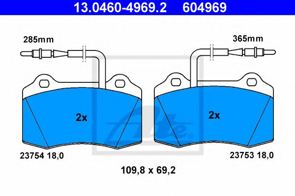 set placute frana,frana disc