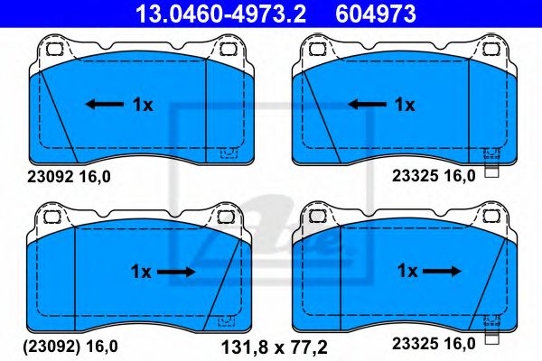 set placute frana,frana disc