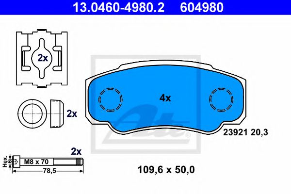 set placute frana,frana disc