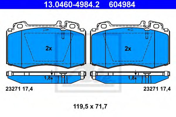 set placute frana,frana disc