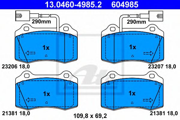 set placute frana,frana disc