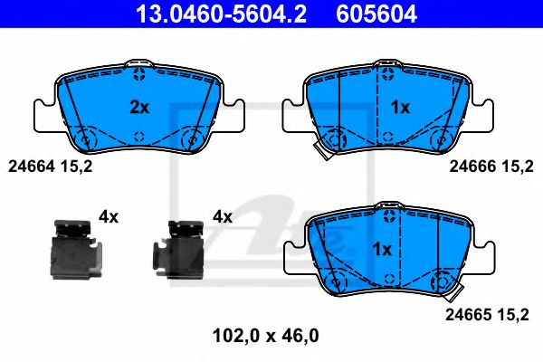 set placute frana,frana disc