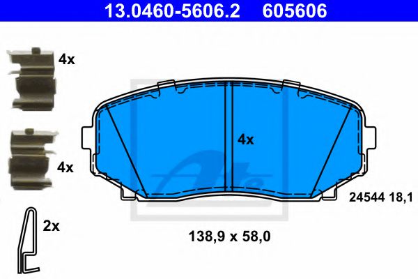 set placute frana,frana disc