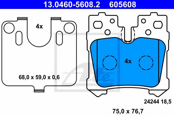 set placute frana,frana disc