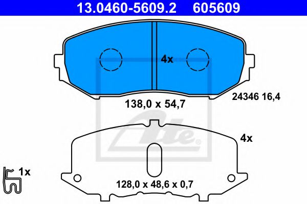 set placute frana,frana disc