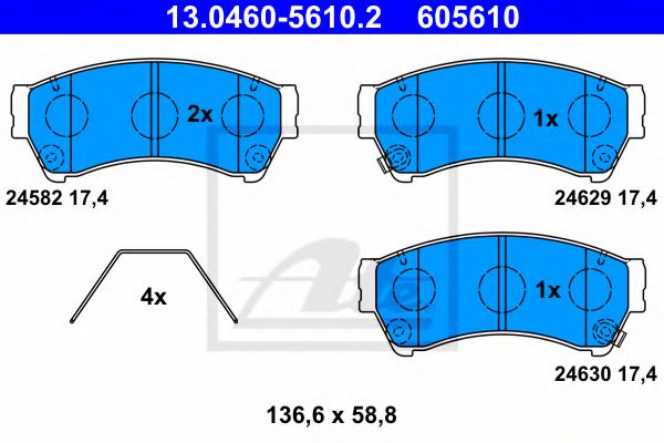 set placute frana,frana disc