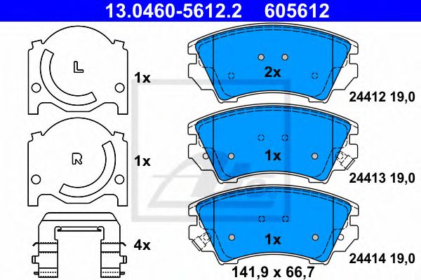 set placute frana,frana disc