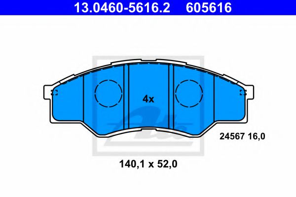 set placute frana,frana disc