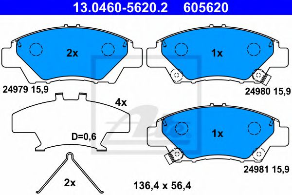 set placute frana,frana disc