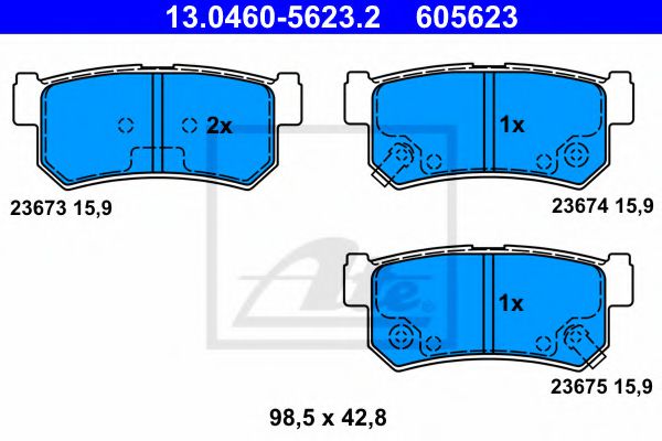 set placute frana,frana disc