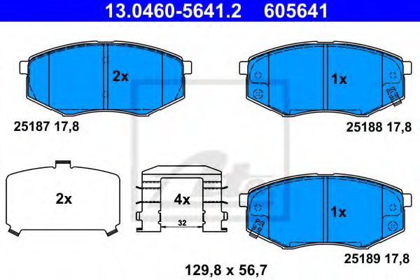 set placute frana,frana disc