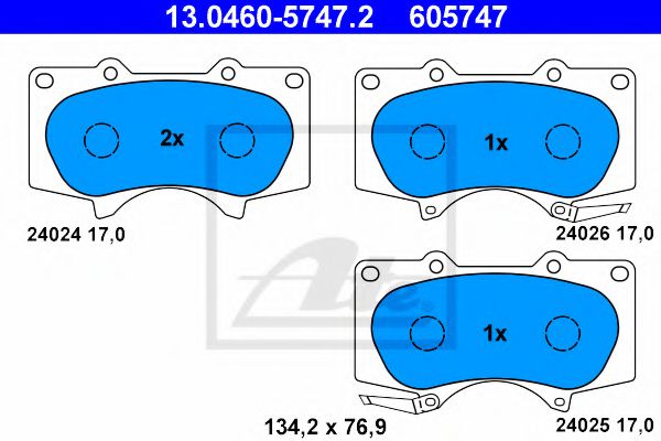 set placute frana,frana disc