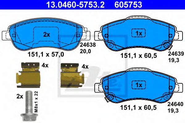 set placute frana,frana disc