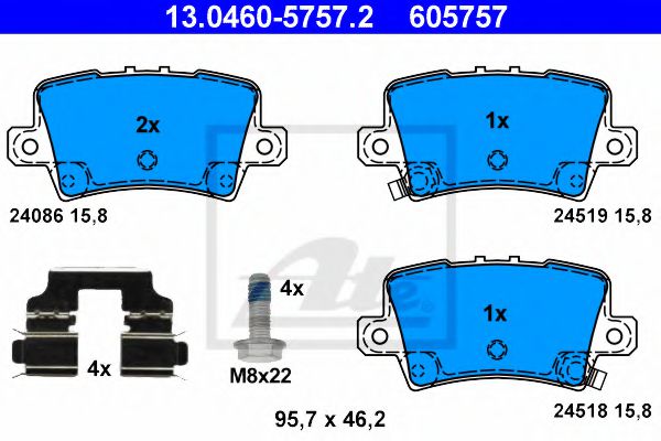 set placute frana,frana disc