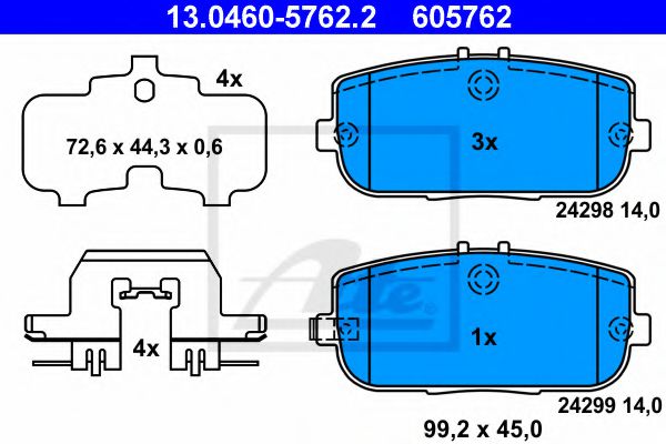 set placute frana,frana disc