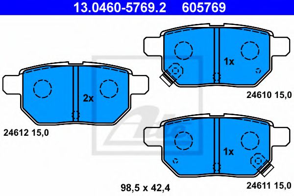 set placute frana,frana disc