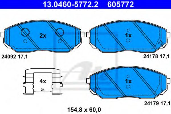 set placute frana,frana disc