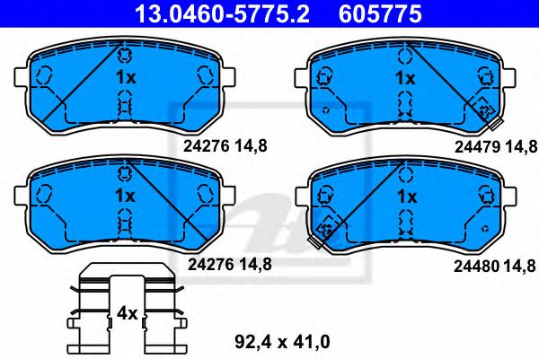 set placute frana,frana disc