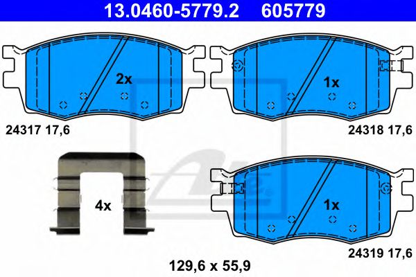 set placute frana,frana disc