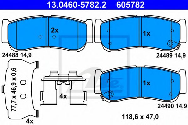 set placute frana,frana disc