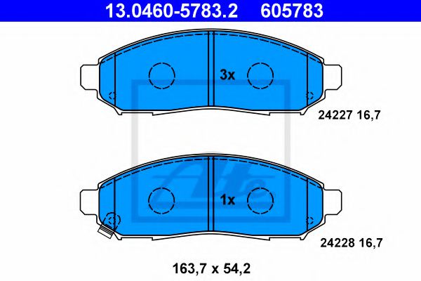 set placute frana,frana disc