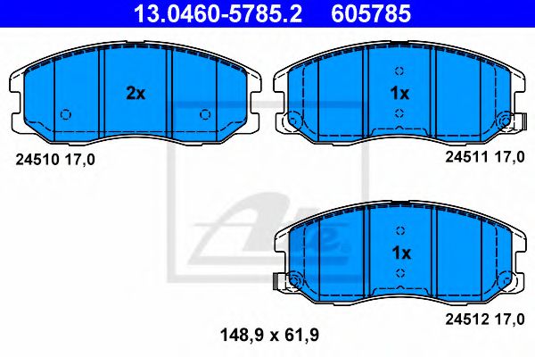 set placute frana,frana disc