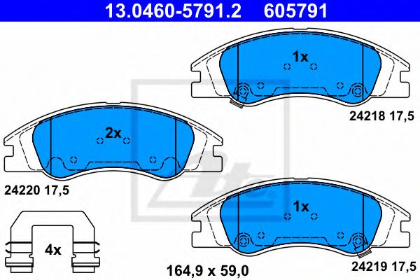 set placute frana,frana disc