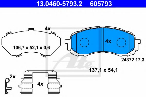 set placute frana,frana disc