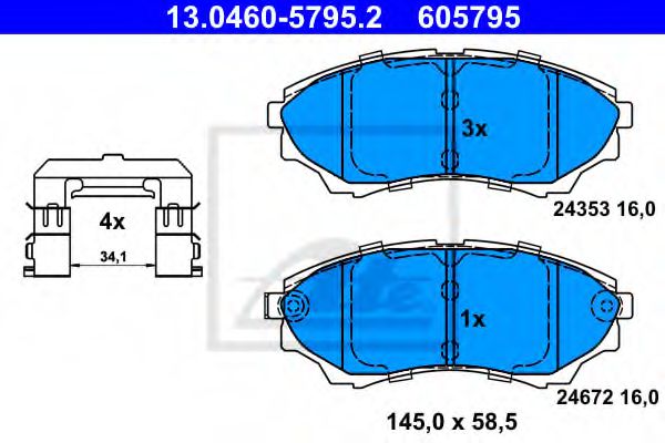 set placute frana,frana disc