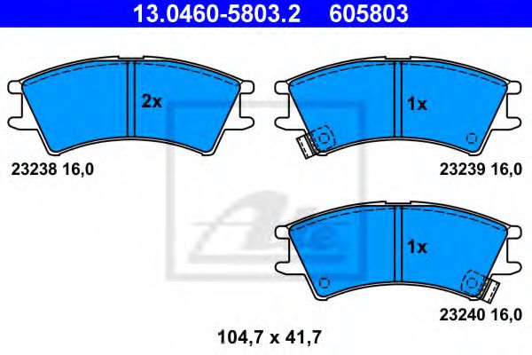 set placute frana,frana disc