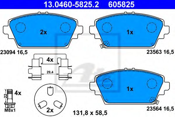 set placute frana,frana disc