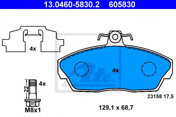 set placute frana,frana disc