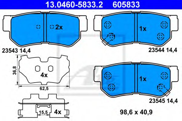 set placute frana,frana disc