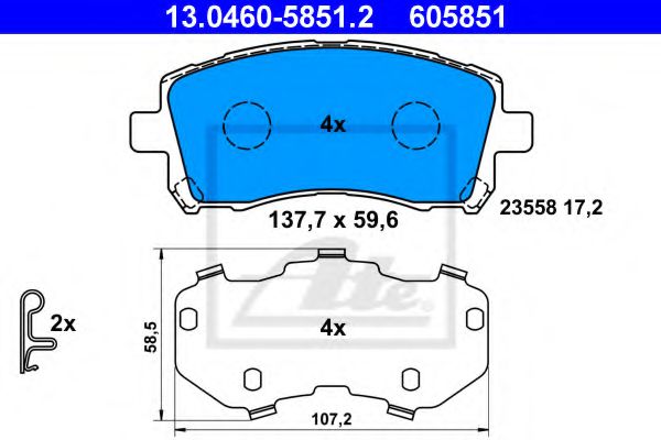 set placute frana,frana disc