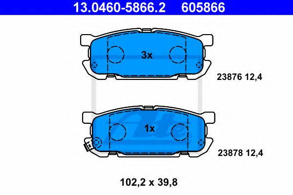 set placute frana,frana disc