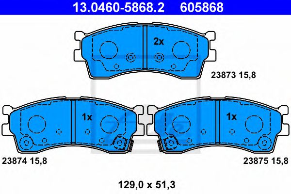 set placute frana,frana disc