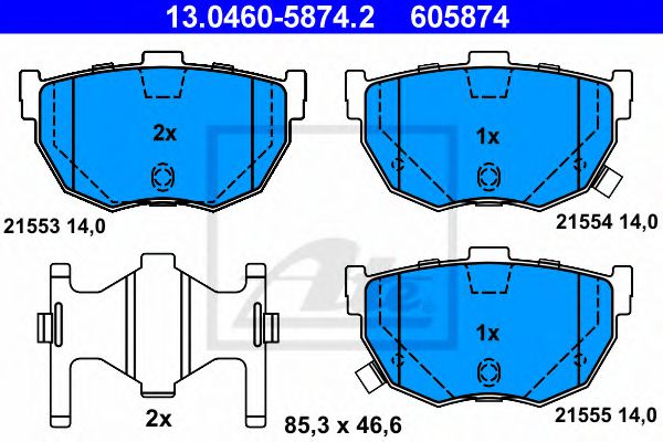 set placute frana,frana disc