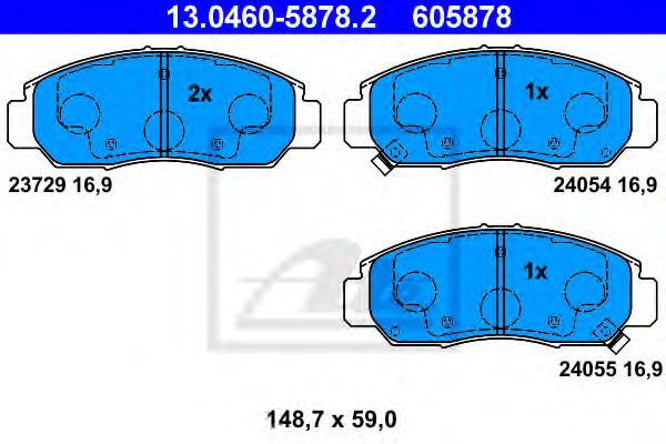 set placute frana,frana disc