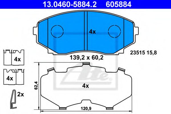 set placute frana,frana disc