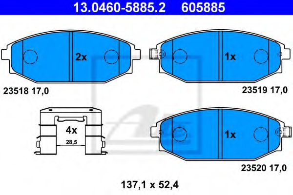 set placute frana,frana disc