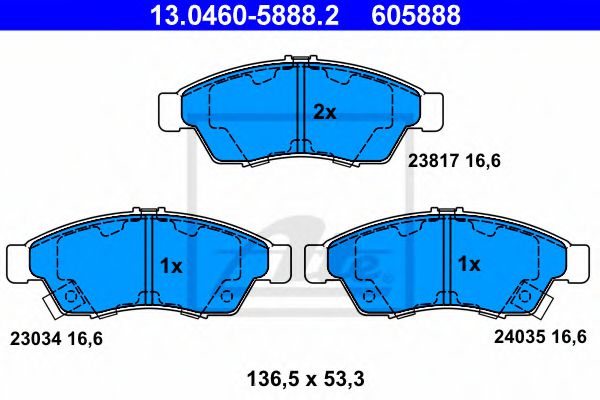 set placute frana,frana disc