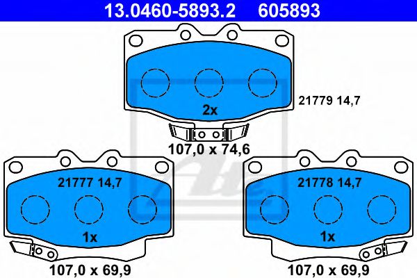 set placute frana,frana disc