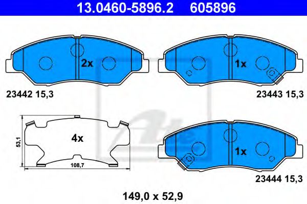 set placute frana,frana disc