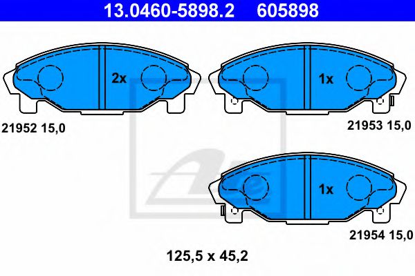 set placute frana,frana disc