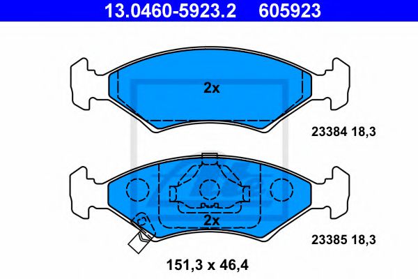 set placute frana,frana disc