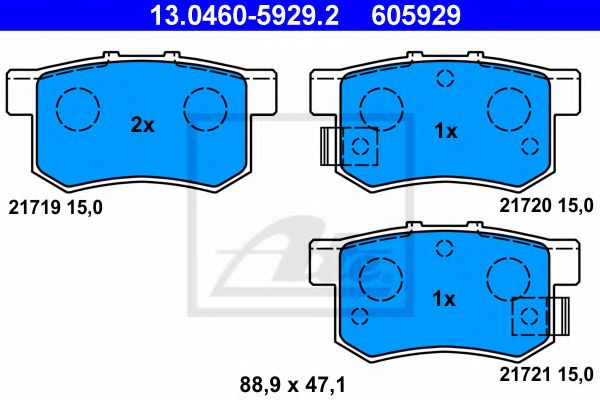 set placute frana,frana disc