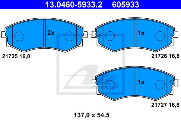 set placute frana,frana disc